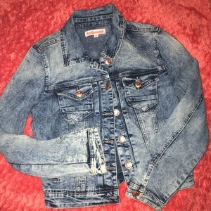 Machine washed jean jacket